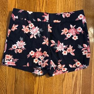 LOFT Navy Floral High-Rise Women's Shorts